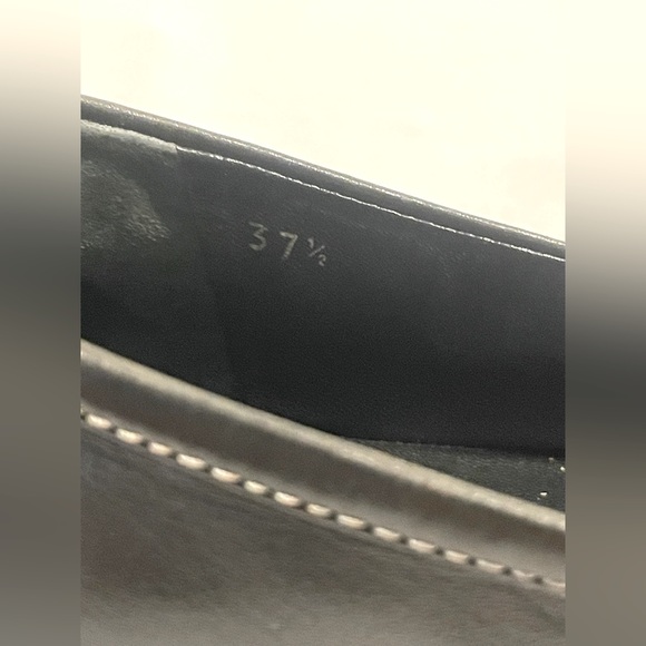 PRADA Authentic Black Leather Round Toe Ballet Flats Women’s 37 1/2 (7 1/2) - Picture 12 of 15